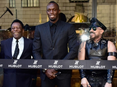 Hublot inauguró una exclusiva boutique en New York junto a Usain Bolt y Pelé