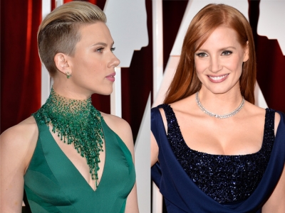 Jessica Chastain y Scarlett Johansson usaron Piaget en los Oscar 2015