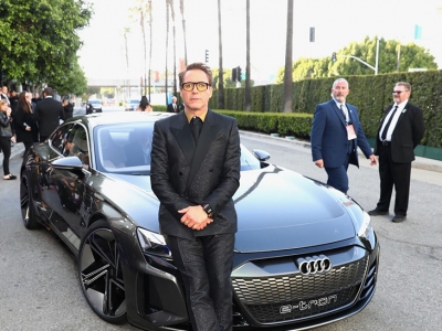 Robert Downey Jr. llegó en un Audi E Tron a la premiere de &quot;Avengers Endgame&quot;