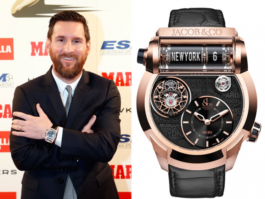 Messi recibe su quinta Bota de Oro con un reloj Jacob &amp; Co en su muñeca