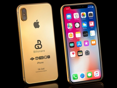 El lujoso iPhone X de oro de 18 quilates