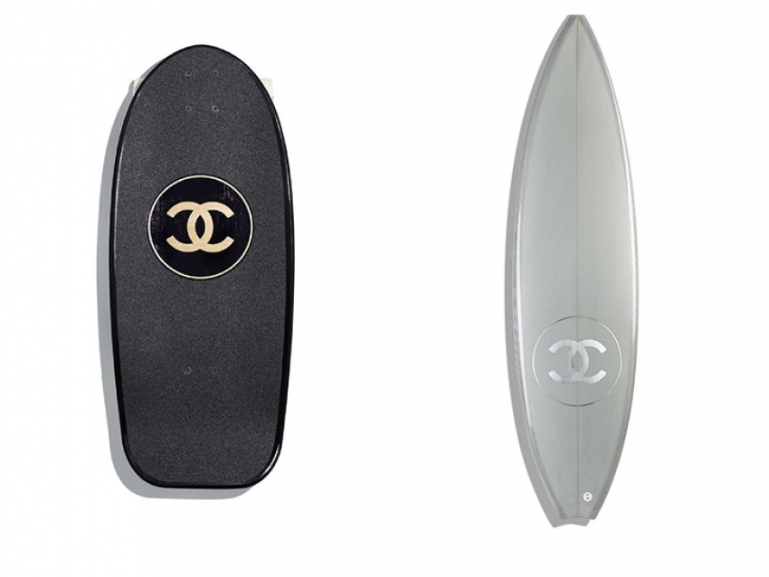 Chanel presenta una lujosa línea de tablas de surf y skates