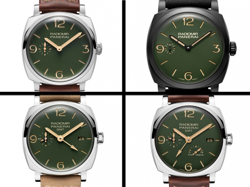 Panerai elige el verde militar para sus cuatro nuevos relojes Radiomir