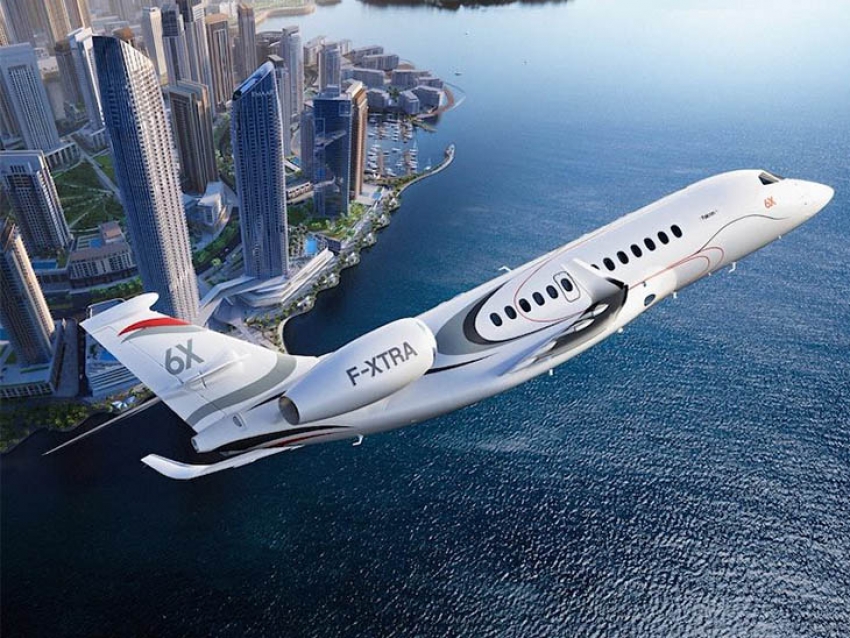 Así es el nuevo jet privado de lujo Falcon 6X
